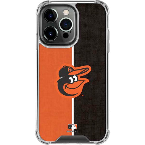 MLB Baltimore Orioles Split iPhone 16 Pro Clear Case